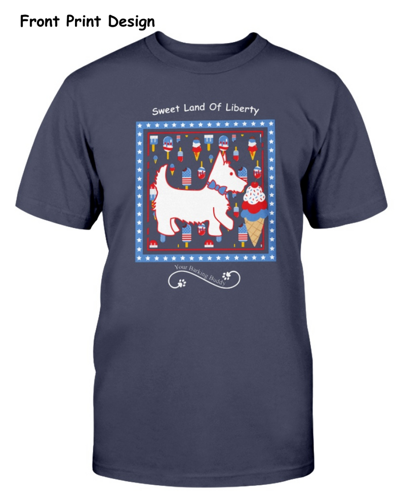 Sweet Land Of Liberty Dog Short Sleeve by Your Barking Buddy- Front Print (Pre-Order 2-3 Weeks)