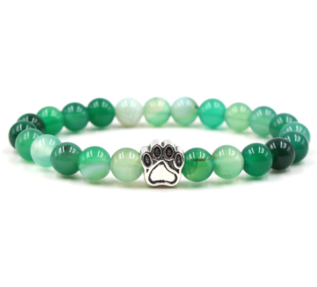 Shades Of Green Paw Print Bracelet by Your Best Buddy