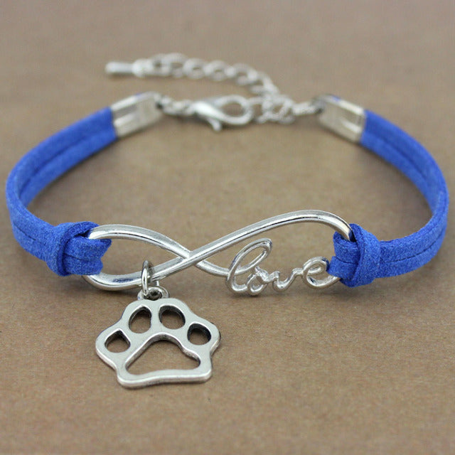 Royal Blue Love Paw Print Bracelet by Your Best Buddy