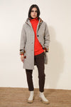 EUROPEAN COUTURE WOOL COAT BEIGE ONE SIZE