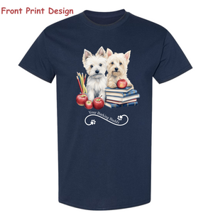 Back To School Front Print Short Sleeve by Your Barking Buddy (Pre-Order 2-3 Weeks)