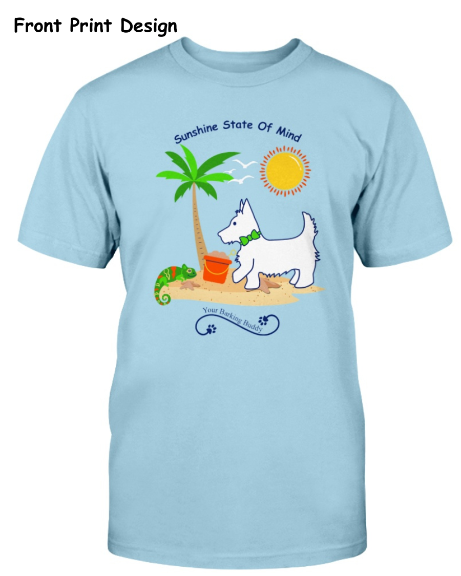 Sunshine State Of Mind Dog Short Sleeve by Your Barking Buddy- Front Print (Pre-Order 2-3 Weeks)