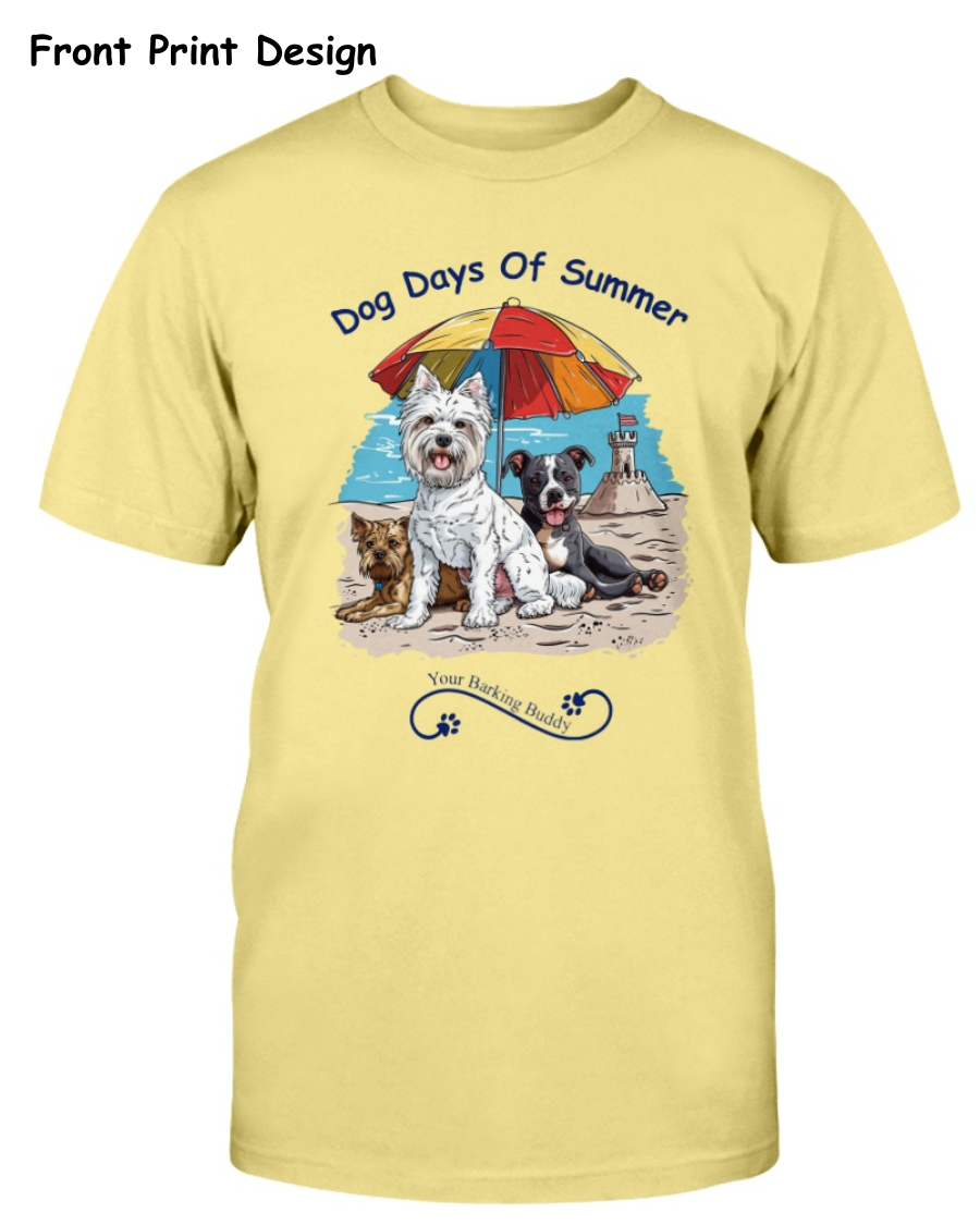 Dog Days Of Summer Short Sleeve by Your Barking Buddy- Front Print (Pre-Order 2-3 Weeks)