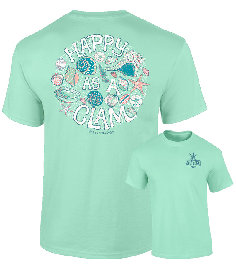 Southernology -Happy as a Clam Tee Shirt (Lead Time 2 Weeks)