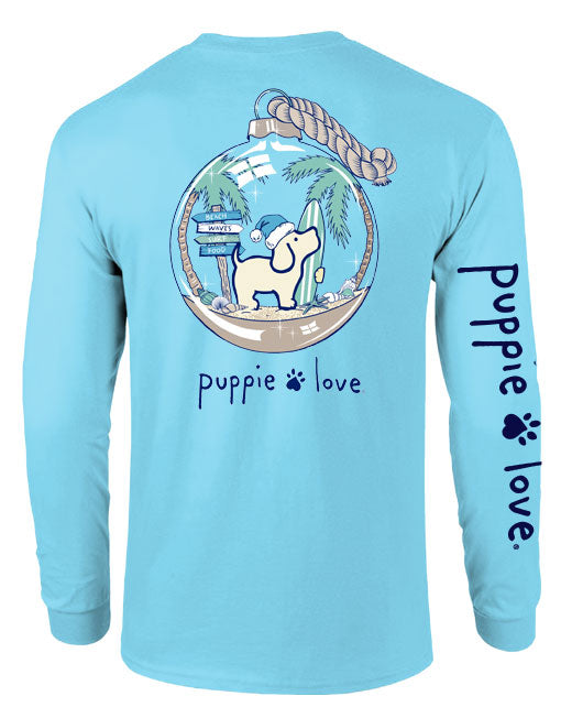 Beach Ornament Pup Long Sleeve Tee By Puppie Love (Pre-Order 2-3 Weeks)