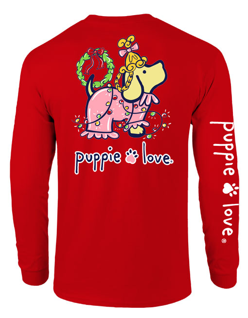 Christmas PJs Pup Long Sleeve Tee By Puppie Love (Pre-Order 2-3 Weeks)