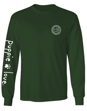 Christmas Skeleton Pup Long Sleeve Tee By Puppie Love (Pre-Order 2-3 Weeks)