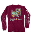 Fall Football Pup Long Sleeve Tee By Puppie Love (Pre-Order 2-3 Weeks)