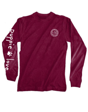 Fall Football Pup Long Sleeve Tee By Puppie Love (Pre-Order 2-3 Weeks)