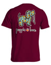 Fall Football Pup Short Sleeve By Puppie Love (Pre-Order 2-3 Weeks)