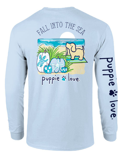 Fall Into The Sea Pup Long Sleeve Tee By Puppie Love (Pre-Order 2-3 Weeks)