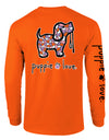 Ghost Pattern Pup Long Sleeve Tee By Puppie Love (Pre-Order 2-3 Weeks)