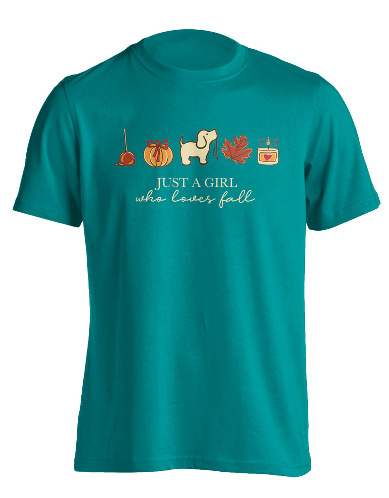 Girl Fall Pup Front Print By Puppie Love (Pre-Order 2-3 Weeks)