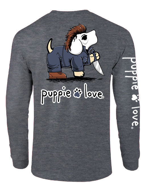 Halloween Stalker Pup Long Sleeve Tee By Puppie Love (Pre-Order 2-3 Weeks)