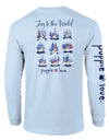 Joy To The World Snowglobes Pup Long Sleeve Tee By Puppie Love (Pre-Order 2-3 Weeks)
