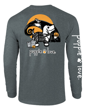 Nightmare Skeleton Pup Long Sleeve Tee By Puppie Love (Pre-Order 2-3 Weeks)