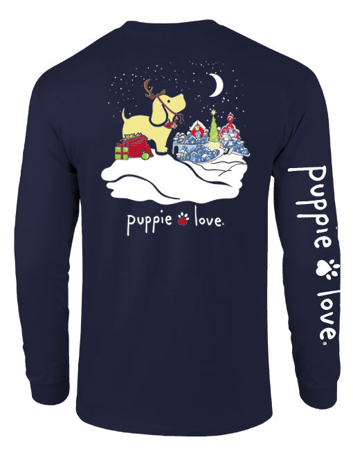 Reindeer Pup Long Sleeve Tee By Puppie Love (Pre-Order 2-3 Weeks)
