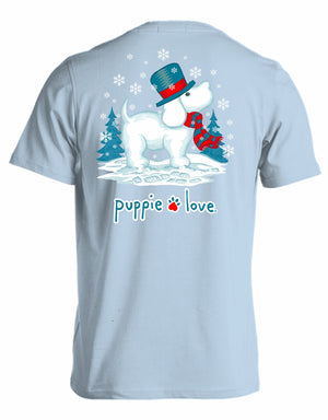 Snowman Pup Short Sleeve By Puppie Love (Pre-Order 2-3 Weeks)