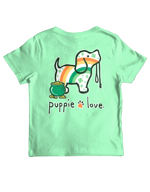 Youth St. Pats Rainbow Pup Short Sleeve By Puppie Love (Pre-Order 2-3 Weeks)