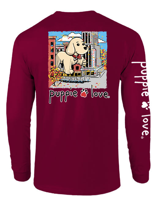 Thanksgiving Parade Pup Long Sleeve Tee By Puppie Love (Pre-Order 2-3 Weeks)