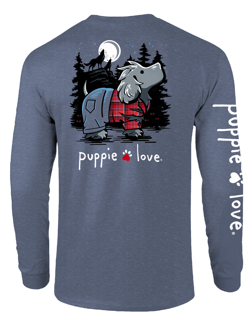 Werewolf Pup Long Sleeve Tee By Puppie Love (Pre-Order 2-3 Weeks)