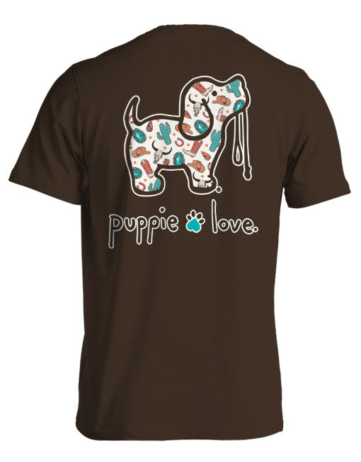 Western Pattern Pup Short Sleeve By Puppie Love (Pre-Order 2-3 Weeks)