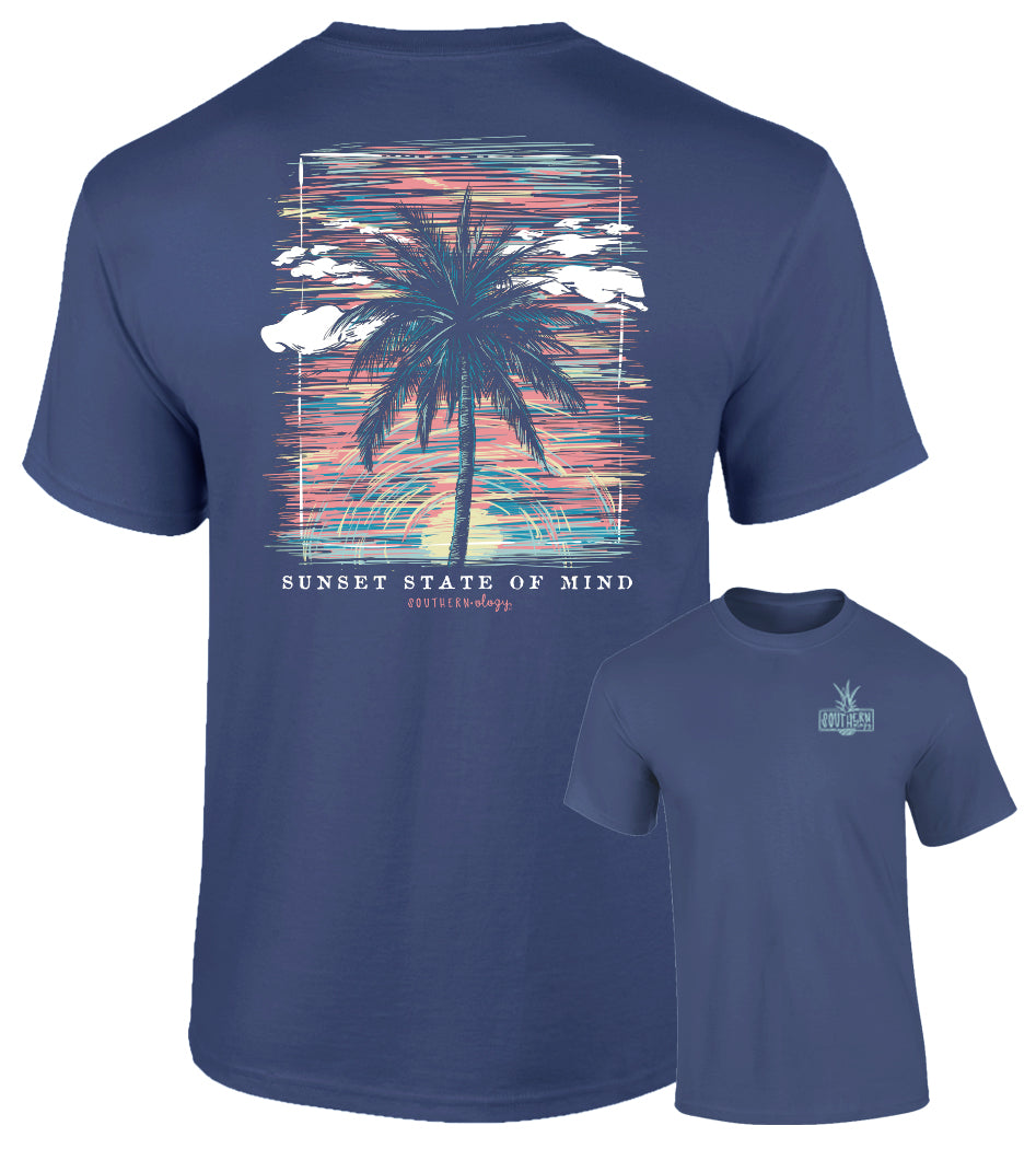 Southernology -Palm Sunset Tee Shirt (Lead Time 2 Weeks)