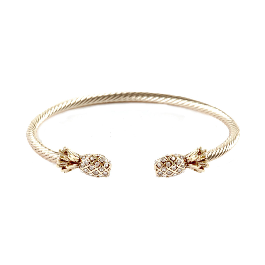 Pineapple Cable Cuff Bracelet