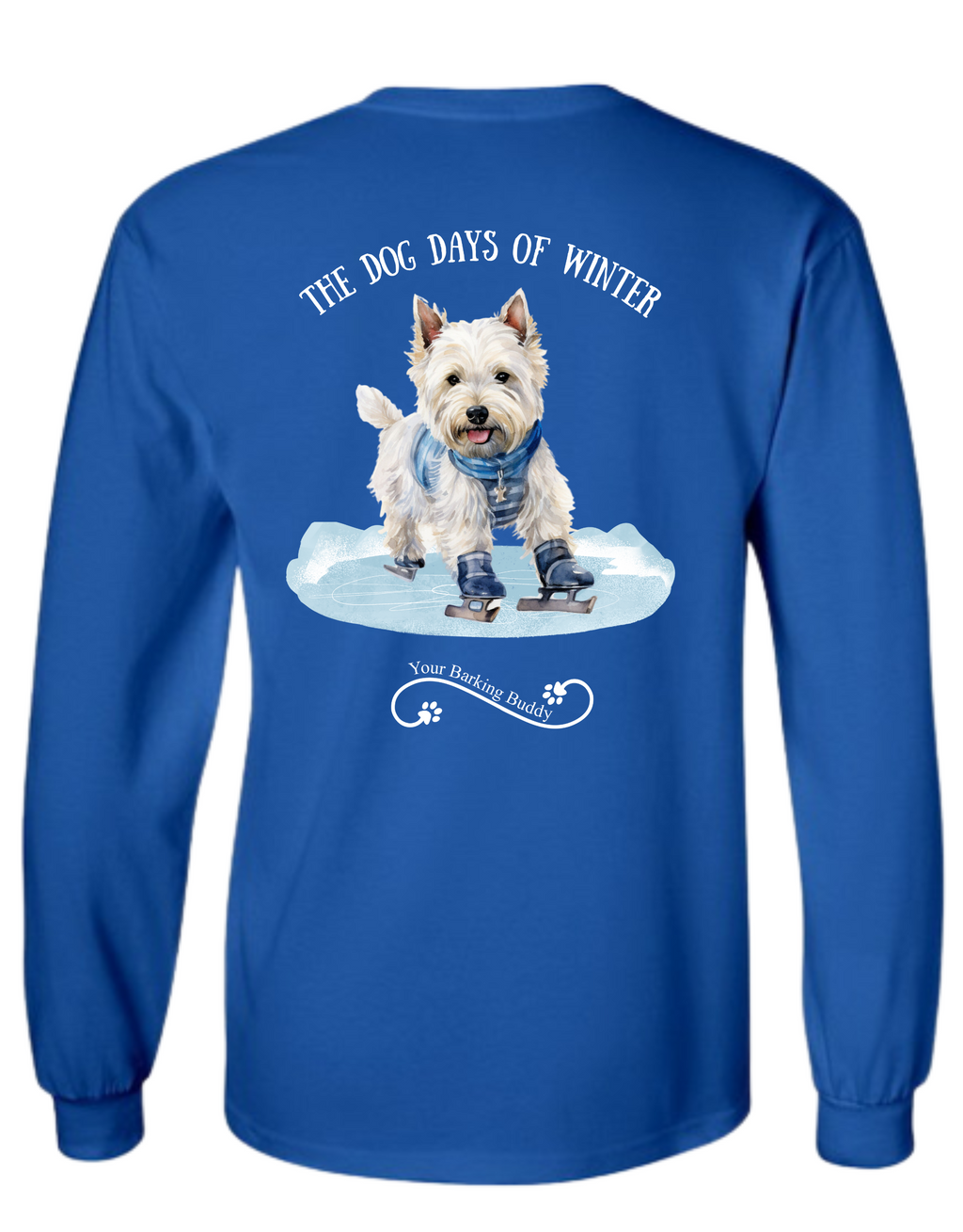 Winter Skating Dog Long Sleeve by Your Barking Buddy (Pre-Order 2-3 Weeks)