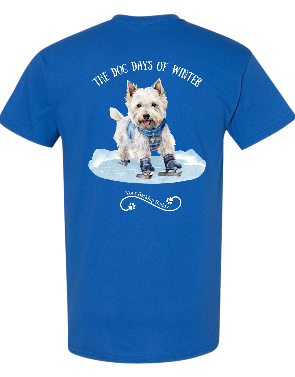 Winter Skating Dog Short Sleeve by Your Barking Buddy (Pre-Order 2-3 Weeks)