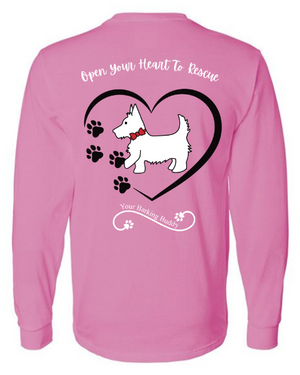 Heart Rescue Dog Long Sleeve by Your Barking Buddy (Pre-Order 2-3 Weeks)