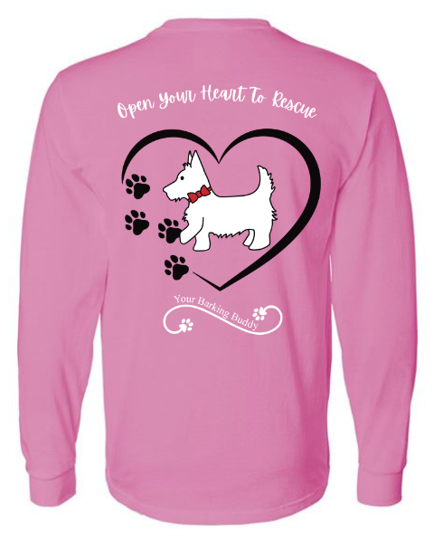 Heart Rescue Dog Long Sleeve by Your Barking Buddy (Pre-Order 2-3 Weeks)