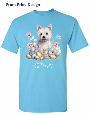 Easter Basket Dog Short Sleeve by Your Barking Buddy- Front Print (Pre-Order 2-3 Weeks)