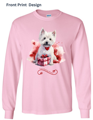 Valentine's Day Dog Long Sleeve by Your Barking Buddy- Front Print (Pre-Order 2-3 Weeks)
