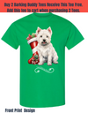 Christmas Stocking Dog Short Sleeve by Your Barking Buddy- Front Print (Pre-Order 2-3 Weeks)