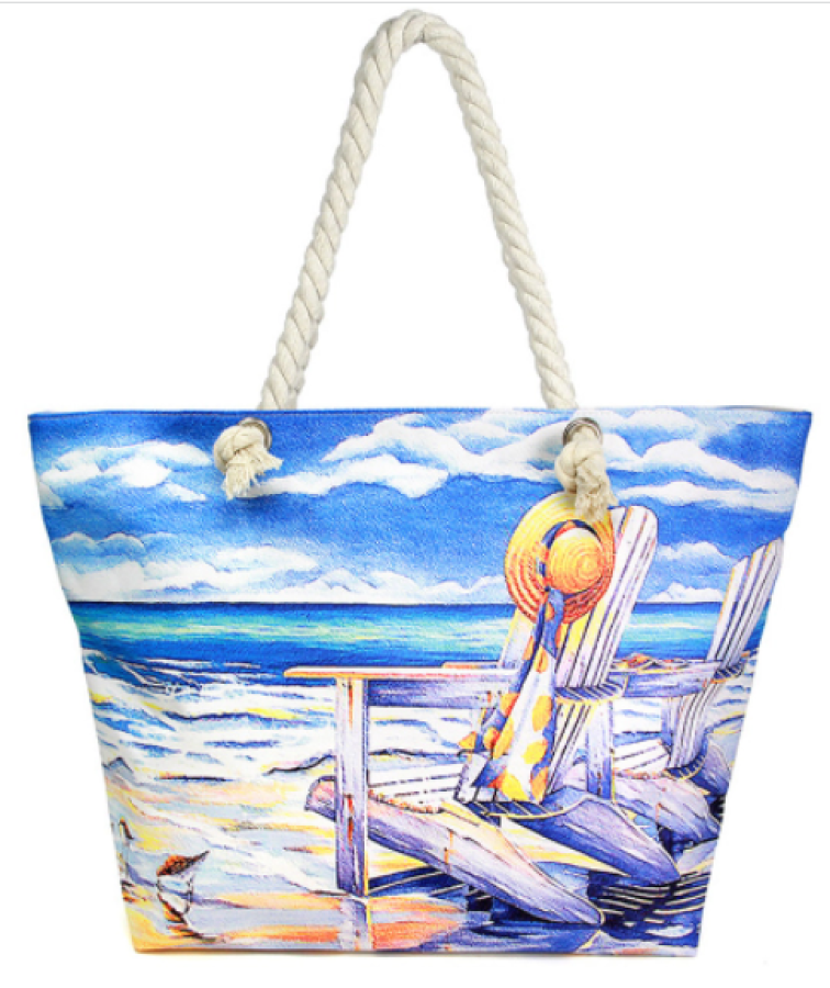 Ocean Scene Beach Tote Bag