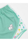 Rainbow Palm Tree Pup Shorts By Puppie Love (Pre-Order 2-3 Weeks)