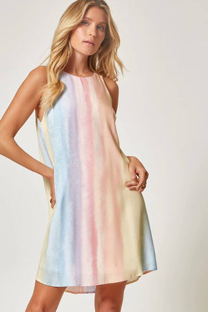 Multi Color Print Dress D10117