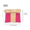 Pink With Cork Top Crossbody Bag