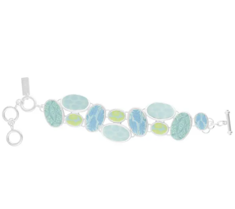 Bermuda Blue Cobblestone Bracelet by Jilzarah