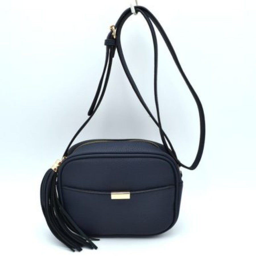 Navy Tassel Crossbody