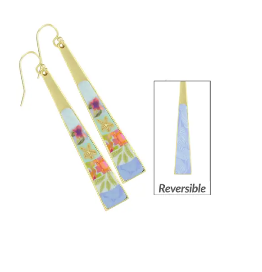 Beach Day Reversible Triangle Earrings by Jilzarah