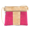 Pink With Cork Top Crossbody Bag