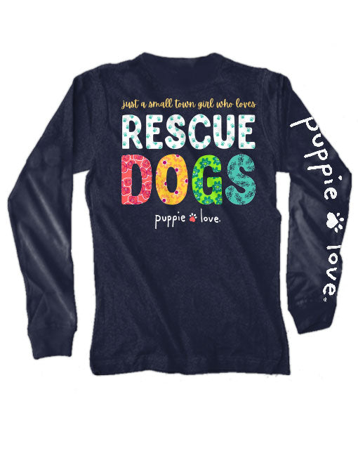 Small Town Girl Long Sleeve Tee By Puppie Love (Pre-Order 2-3 Weeks)