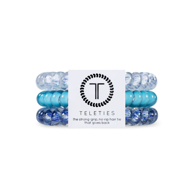 Teleties Blue-tiful - Small Hair Tie Pack Of 3