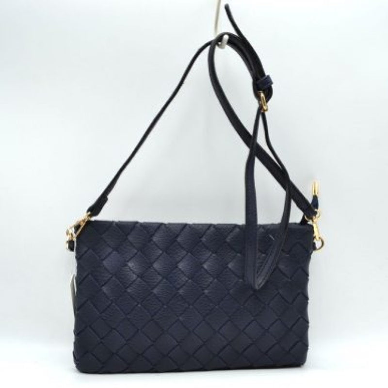 Navy Woven Crossbody