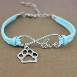 Aqua Love Paw Print Bracelet by Your Best Buddy