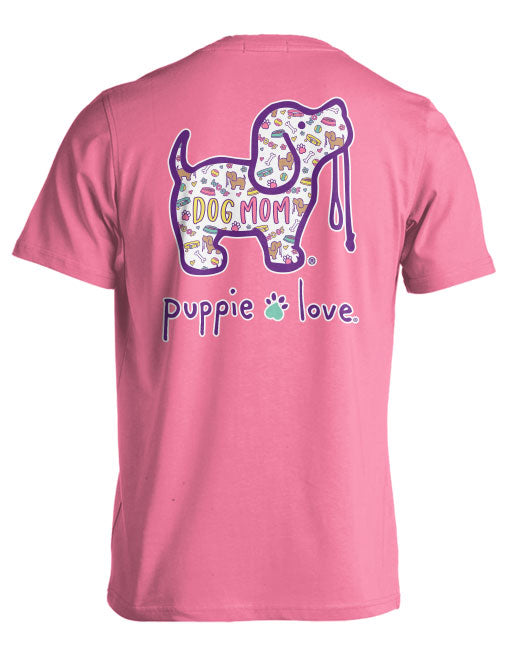 Dog Mom Pattern Pup Short Sleeve By Puppie Love (Pre-Order 2-3 Weeks)