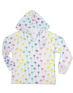 Rainbow Palm Lounge Hoodie By Puppie Love (Pre-Order 2-3 Weeks)