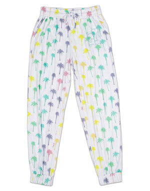 Rainbow Palm Lounge Pants By Puppie Love (Pre-Order 2-3 Weeks)